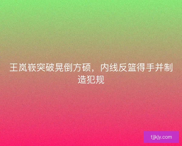 王岚嵚突破晃倒方硕,内线反篮得手并制造犯规 王岚嵚突破晃倒方硕,内线反篮得手并制造犯规